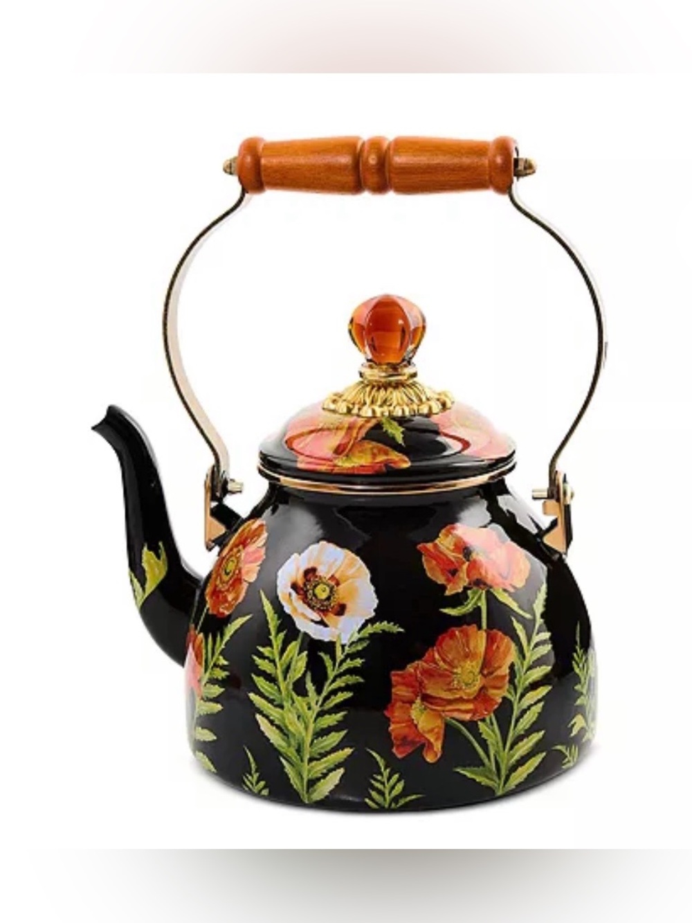 Mackenzie-Childs Poppies Tea Kettle